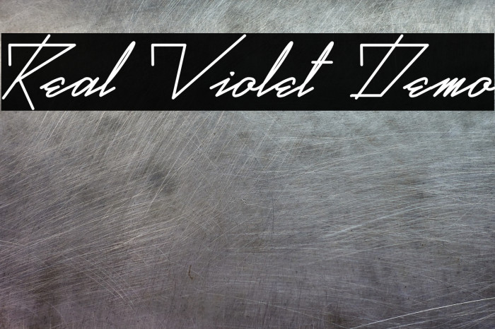 Real Violet Demo Font examples