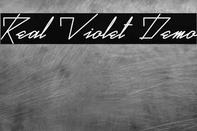 Real Violet Demo Font examples