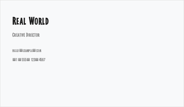 Real World Business Card