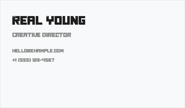 Real Young Business Card
