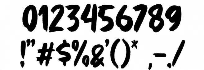 RealBrush Font OTHER CHARS