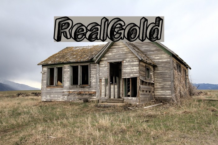 RealGold Font examples