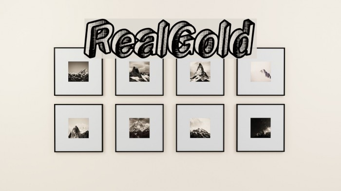 RealGold Font examples