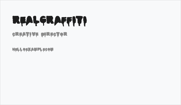 RealGraffiti Business Card