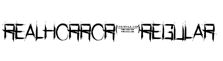RealHorror-Regular  नि: शुल्क फ़ॉन्ट्स डाउनलोड