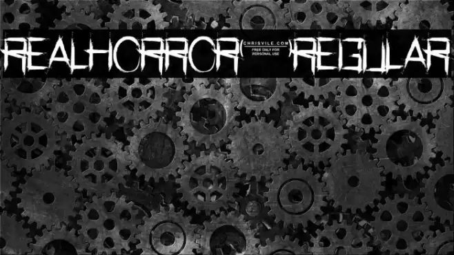 RealHorror-Regular Font examples