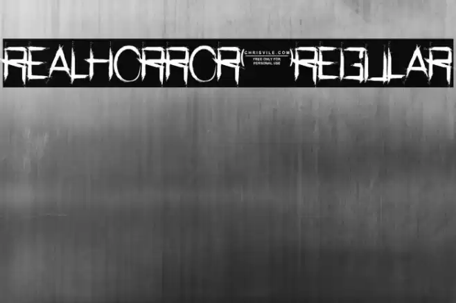 RealHorror-Regular Font examples