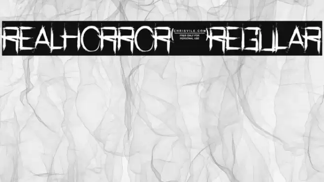 RealHorror-Regular Font examples