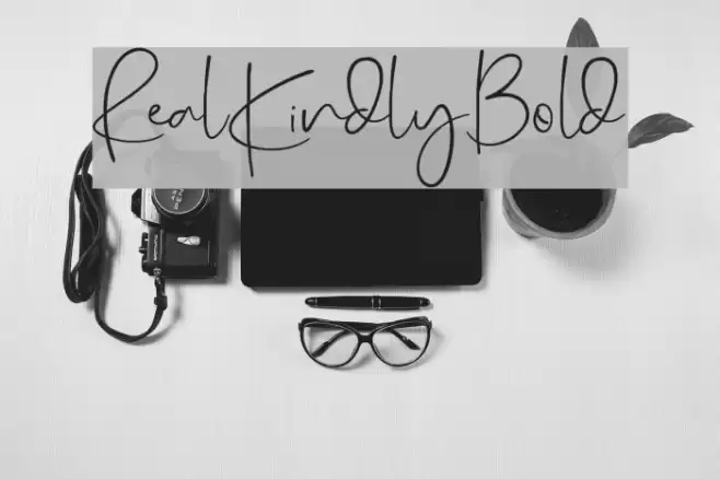 RealKindly-Bold Caratteri examples