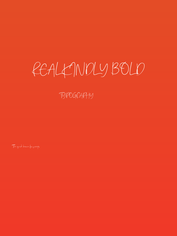 RealKindly-Bold Poster