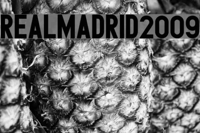 RealMadrid2009 Font examples