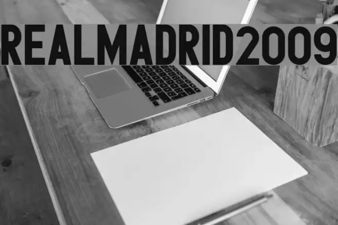 RealMadrid2009 Font examples