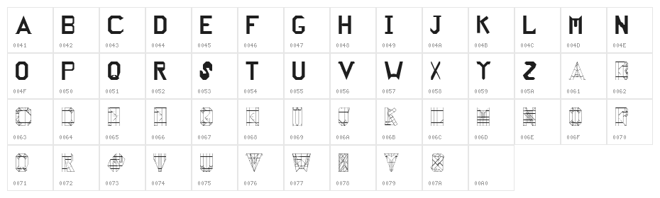 RealOrigami Character Map