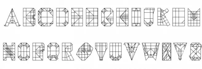 RealOrigami 字体 小写