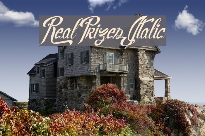 RealPrizesItalic Font examples