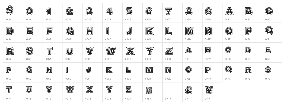 RealTrap Character Map