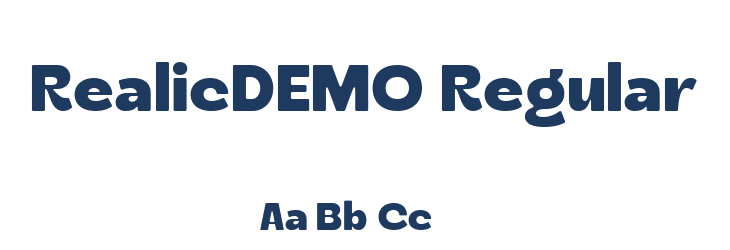 RealicDEMO Regular Font Preview