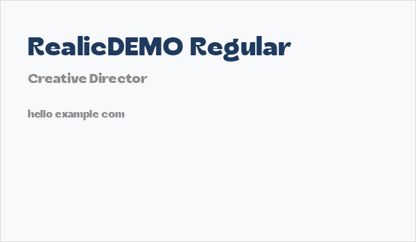 RealicDEMO Regular Business Card