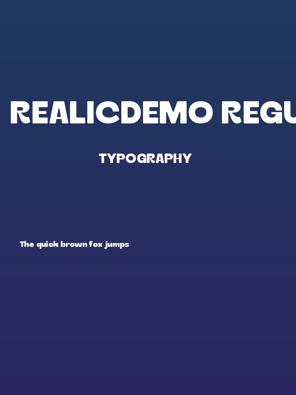 RealicDEMO Regular Poster