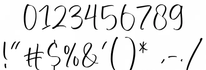 Realistic Feather Font OTHER CHARS