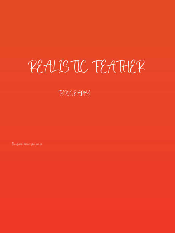 Realistic Feather Poster