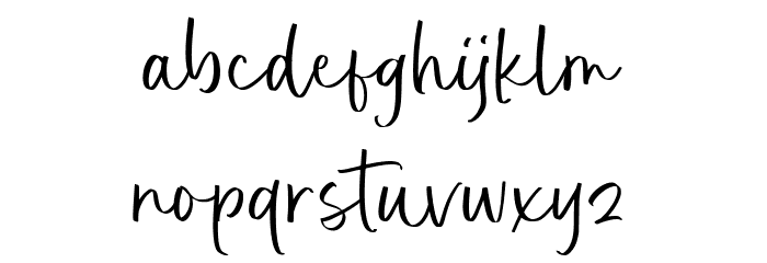 Realistic Feather Font LOWERCASE