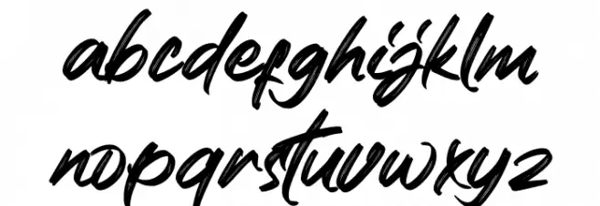 Realistic Theory Schriftart Kleinbuchstaben