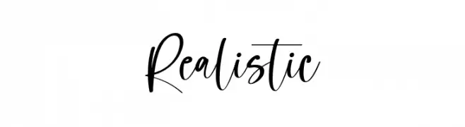 Realistic  フリーフォントのダウンロード