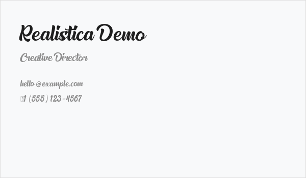 Realistica Demo Business Card