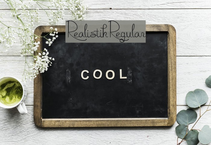 Realistik-Regular Font examples