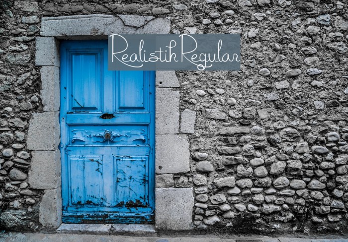 Realistik-Regular Font examples