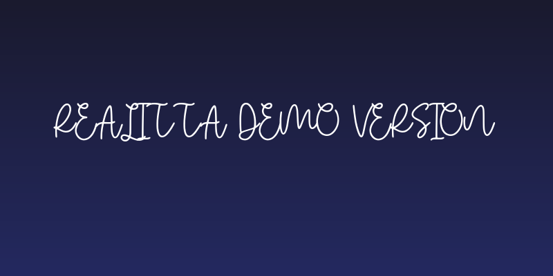 Realitta Demo Version Social Header