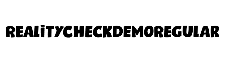 Reality Check DEMO Regular Font