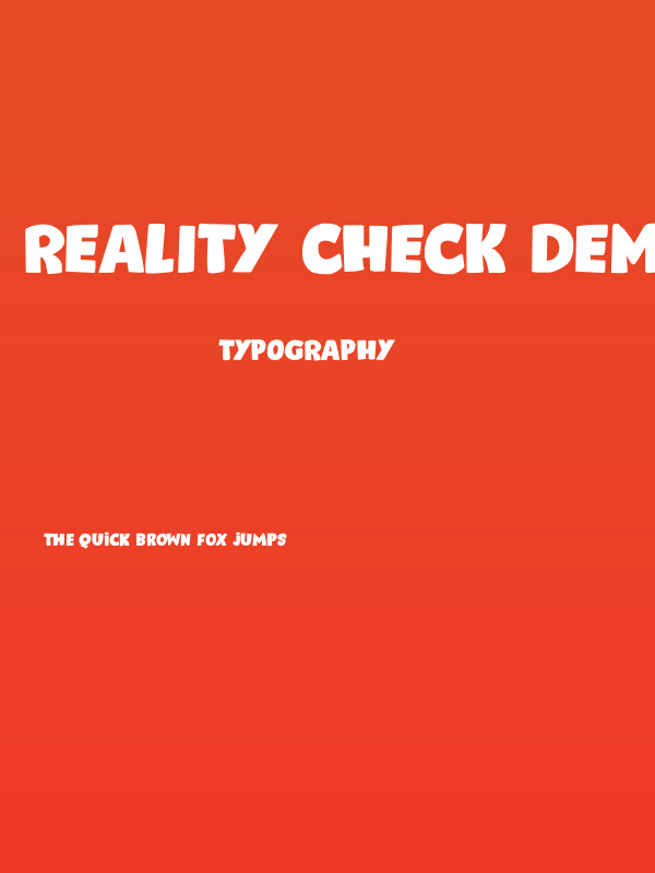 Reality Check DEMO Regular Poster
