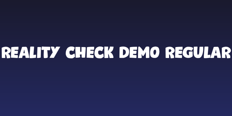 Reality Check DEMO Regular Social Header