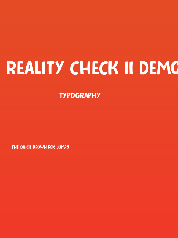 Reality Check II DEMO Regular Poster
