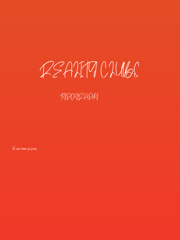 Reality Clubs Poster