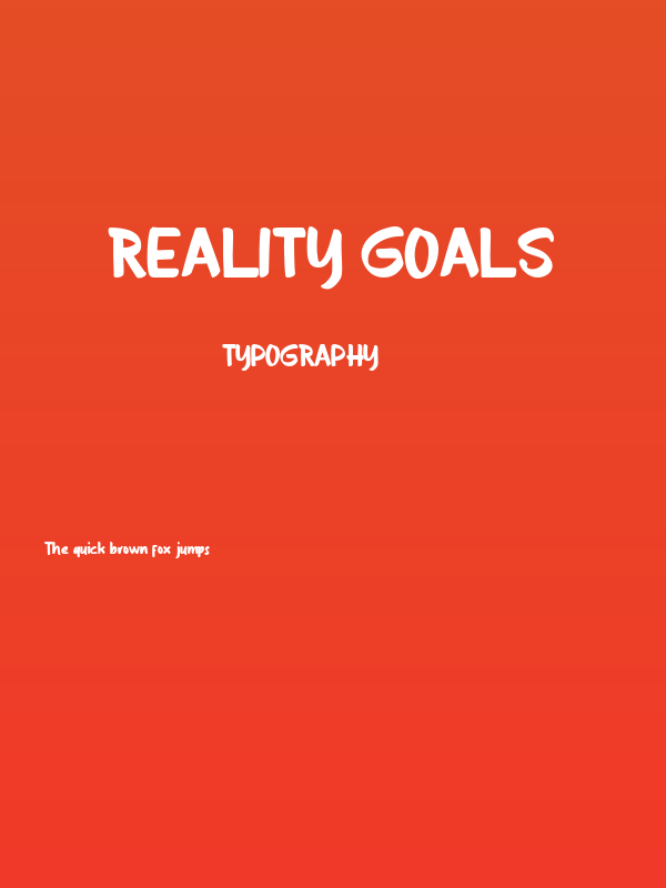 Reality Goals Poster