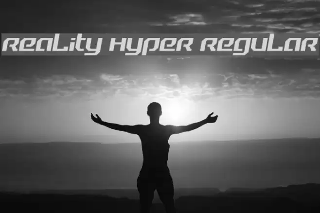 Reality Hyper Regular Font examples