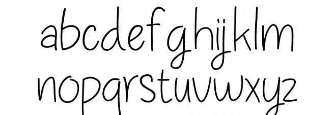 Reality Scene Schriftart Kleinbuchstaben