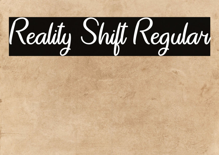Reality Shift Regular Example 3