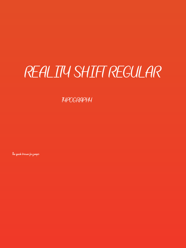 Reality Shift Regular Poster
