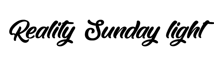 Reality Sunday light  les polices de caractères gratuit tlcharger