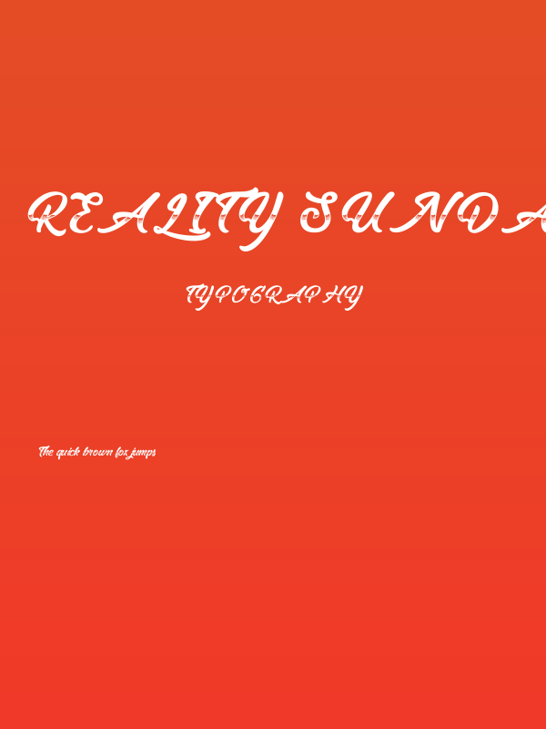 Reality Sunday Poster