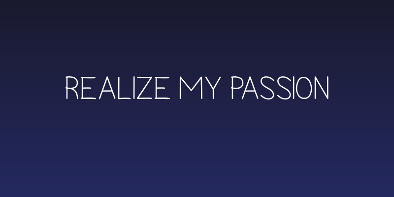 Realize My Passion Social Header