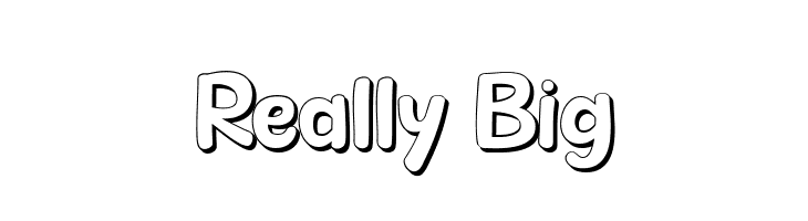 Really Big  Frei Schriftart Herunterladen