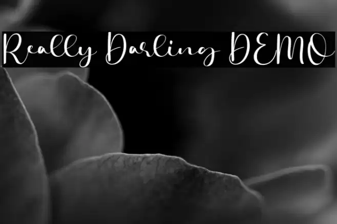 Really Darling DEMO फ़ॉन्ट examples