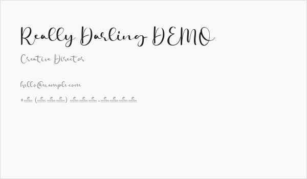 Really Darling DEMO Business Card