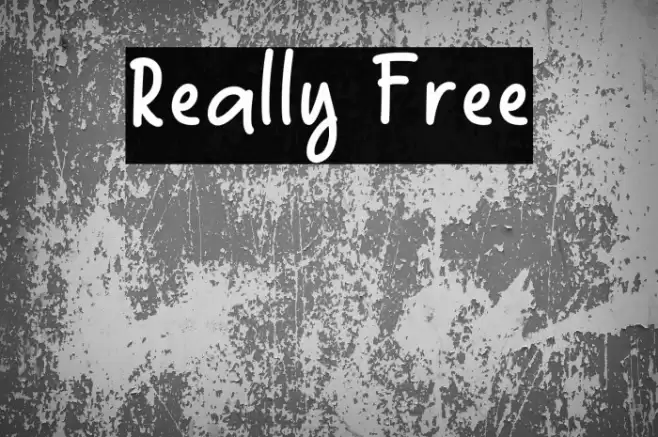 Really Free Font examples