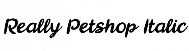 Really Petshop Italic  免费字体下载